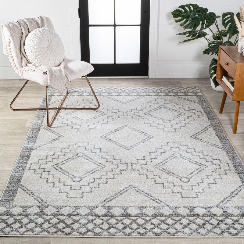 JONATHAN Y Amir Moroccan Beni Souk Cream/Gray 9 ft. x 12 ft. Area Rug