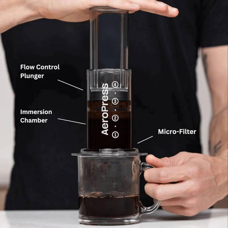 AeroPress Clear Black Single-Serve Coffee Maker