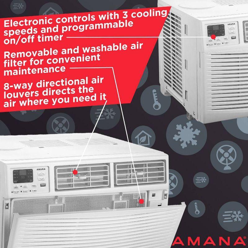 Amana 10,000 BTU Window Air Conditioner, 115V, Cools Rooms up to 450 Sq. Ft., White