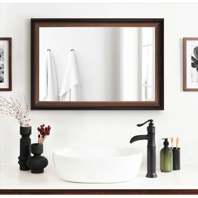 20"x30" Gotley Rectangle Wall Mirror Bronze - Kate & Laurel All Things Decor: Transitional Style, No Assembly, Plastic Frame