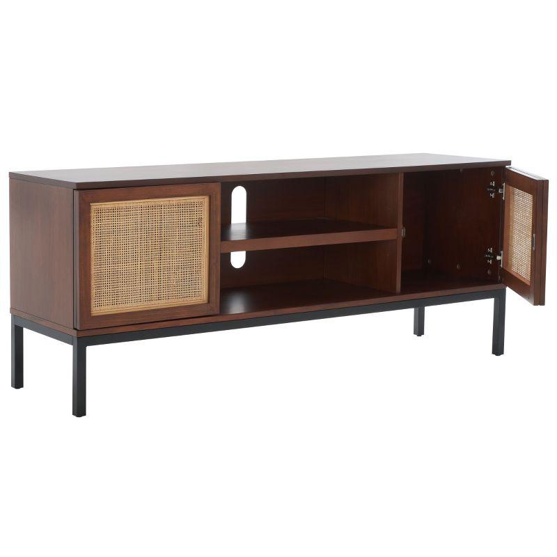 Zadie 2 Shelf Rattan Media Stand - Safavieh