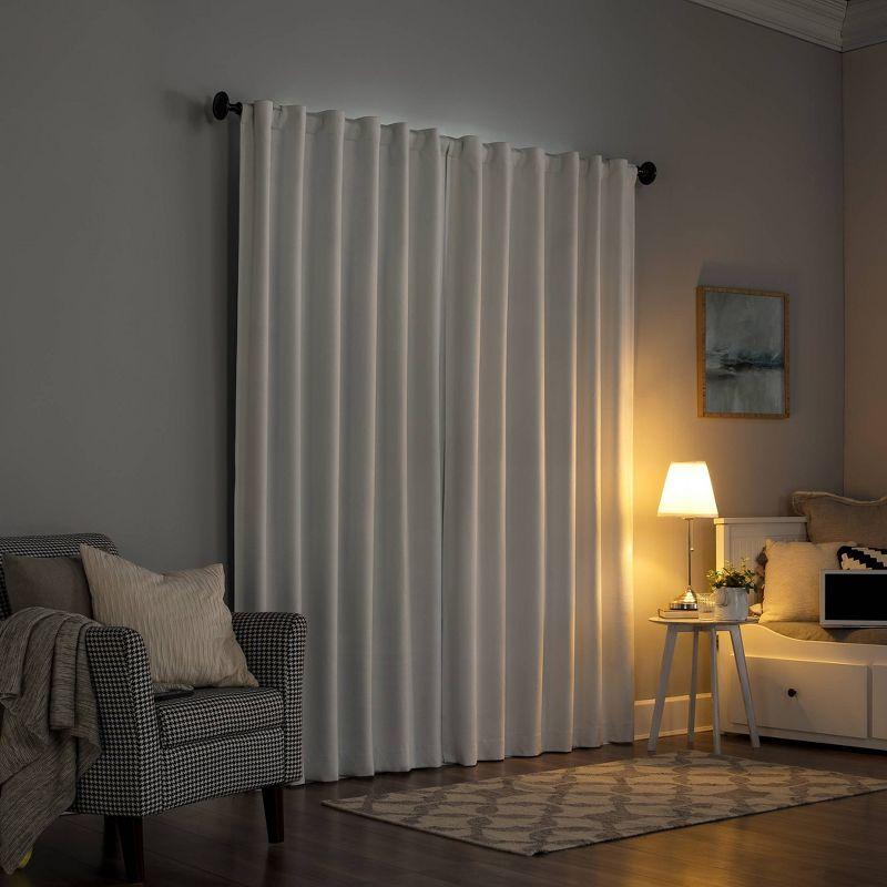 Sun Zero Velvet Noise Reducing Thermal Extreme 100% Blackout Back Tab Curtain Panel