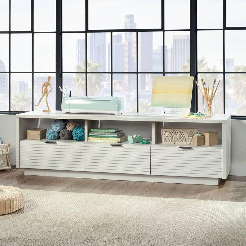 Harvey Park Entertainment Credenza TV Stand for TVs up to 70" Glacier Oak - Sauder: With Storage Drawers & Adjustable Shelves