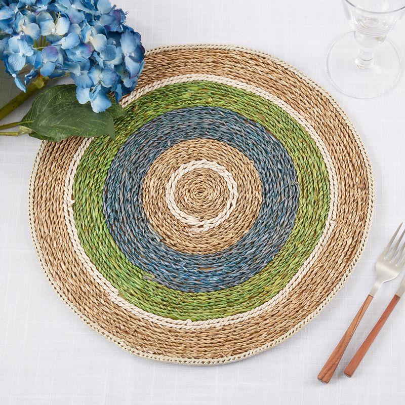 Makassar 75% Pandanus - 25% Sea Grass No Pattern Round Placemat