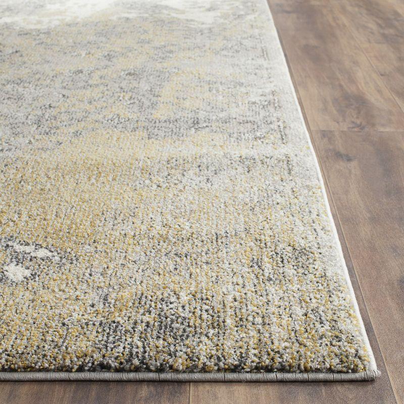 Gray Reversible Synthetic Rectangular Area Rug, 8' x 11'