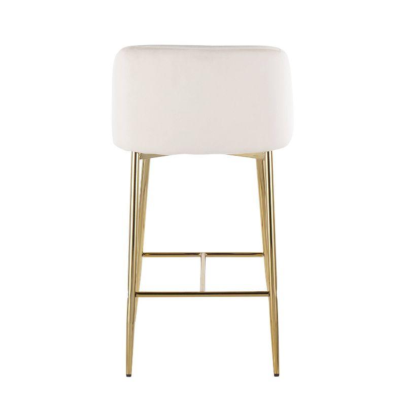 Set of 2 Fran Contemporary Counter Height Barstools - LumiSource