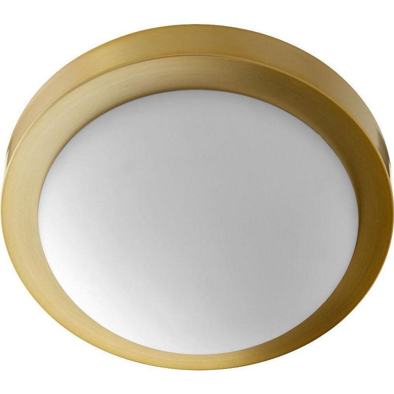 Quorum Lighting Contempo 2 - Light Flush Mount in  Aged Brass