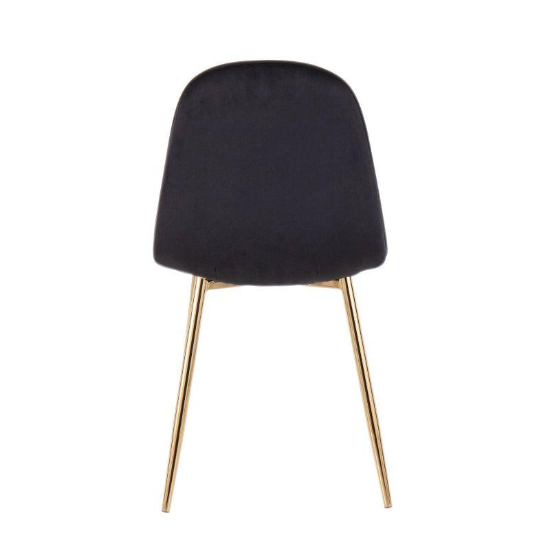 Set of 2 Pebble Contemporary Dining Chairs Gold/Black - LumiSource