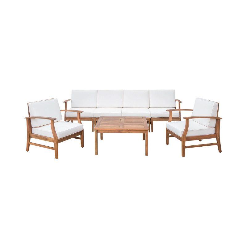 Highland Dunes Hulda 7 Piece Sectional Seating Group with Cushions