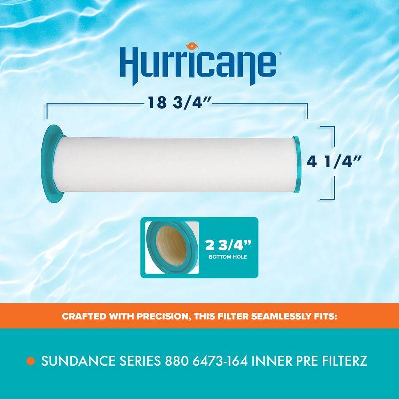 Hurricane HF-CNT18-01 Advanced Pool and Spa Filter Cartridge Inner Pre Filter Replacement for Sundance Series 880 6473-164