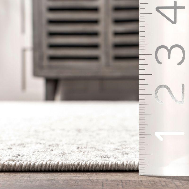 Nuloom Nova Striped 4x6 Indoor Area Rug for Living Room Bedroom Dining Room Kitchen, Grey/Off White