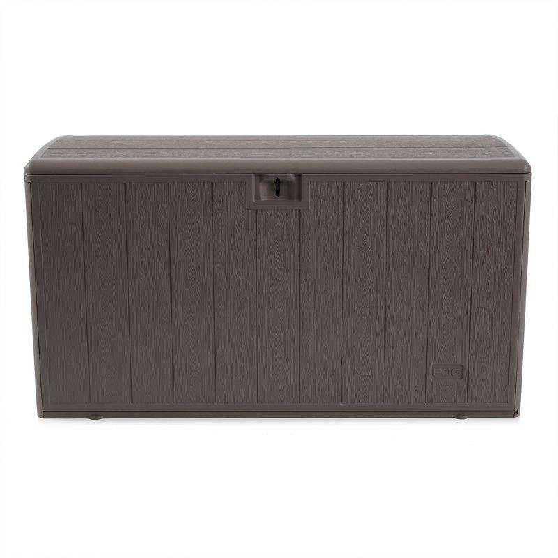 Driftwood Gray 105 Gallon Weatherproof Resin Outdoor Storage Deck Box