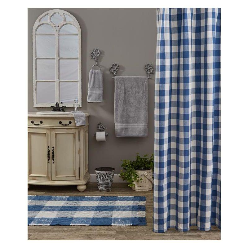 Park Designs Blue Buffalo Check Shower Curtain 72"