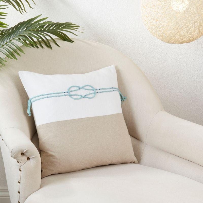 Saro Laguna Collection Cotton Throw Pillow