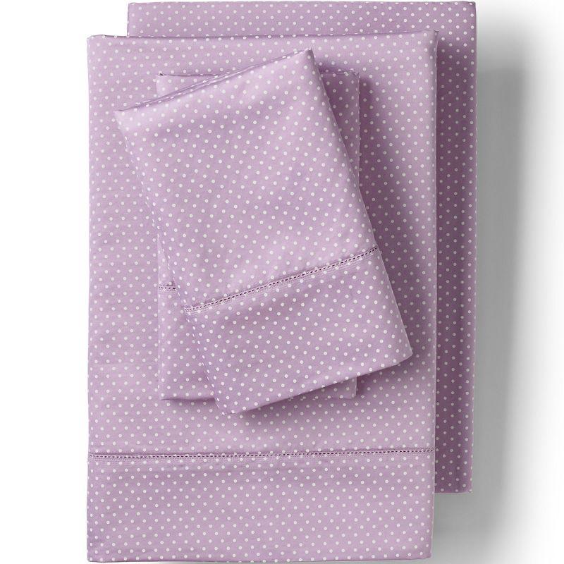 Full Purple Polka Dot Egyptian Cotton Sateen Sheet Set