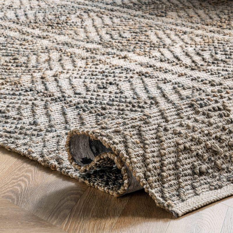 Alden Textured Diamonds Area Rug Dark Gray - nuLOOM