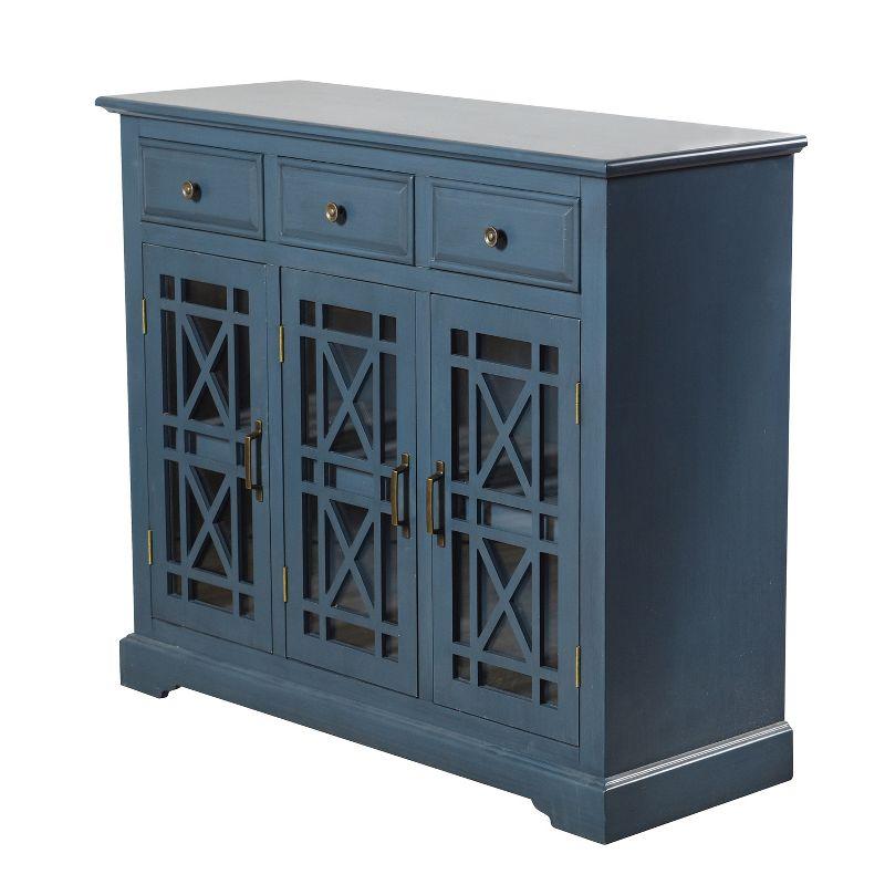 Archer Ridge 47" Navy Blue Wood Sideboard with Drawers