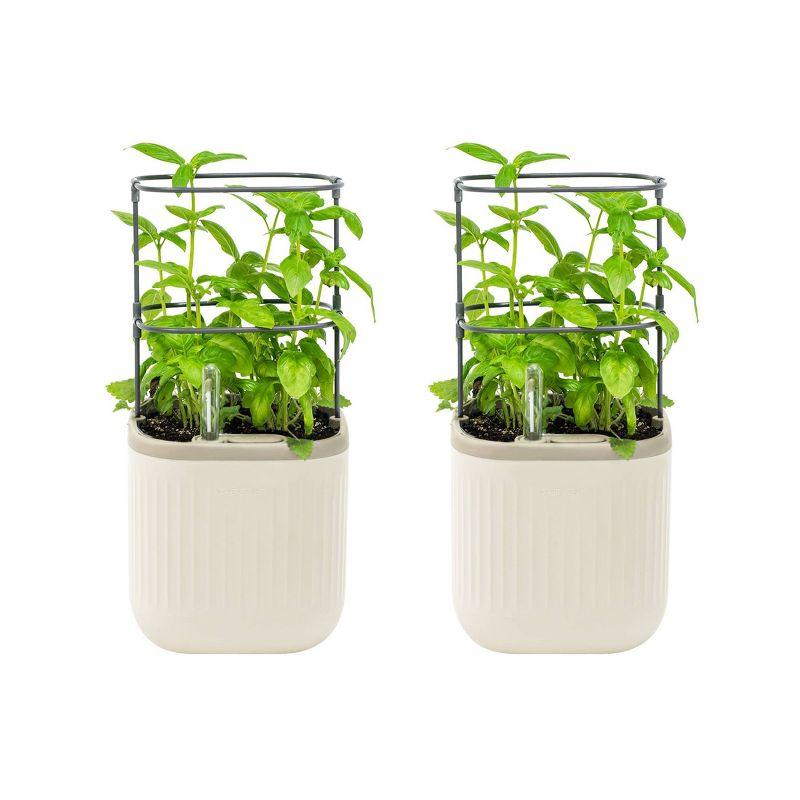 Mini Plastic Outdoor Pot Planter with Trellis