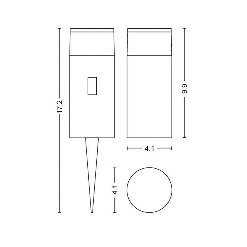 Philips Hue White & Color Ambiance Calla Outdoor Pathway LED Light Extension: Weather-Resistant, 640 Lumens, 4 LED Bulbs