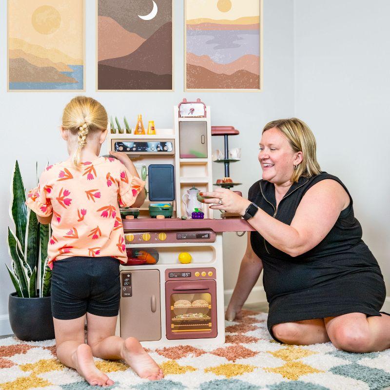 SunnyDaze Decor Mini Meals Kitchen Playset with Light, Sounds and Cooking Effects