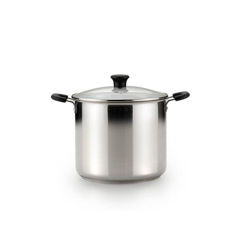 T-fal 12 Quart Stainless Steel Stock Pot with Glass Lid