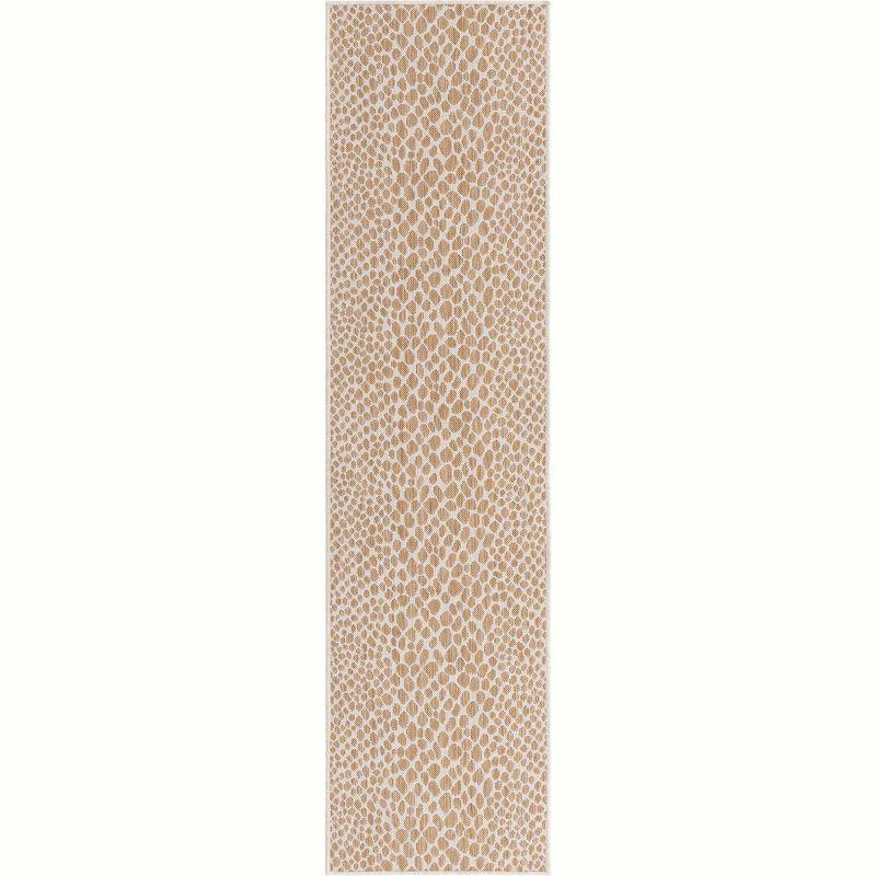 Safari-Inspired Beige & Ivory 2' x 8' Outdoor Runner Rug