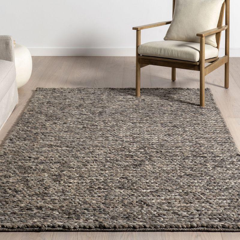 Nuloom Penelope Braided Wool Indoor Area Rug, 5' x 8', Grey