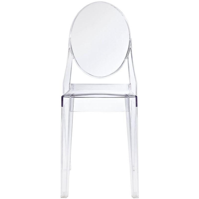 Casper Dining Side Chair Clear - Modway: Sturdy Acrylic, No Assembly, Indoor/Outdoor