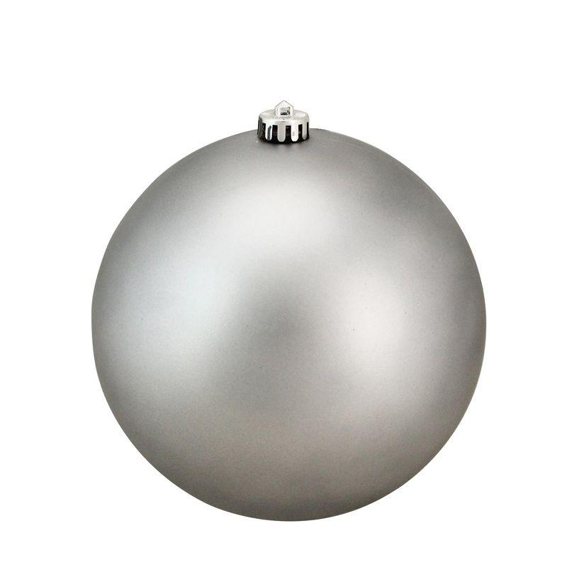 Northlight Matte Shatterproof Commercial Christmas Ball Ornament - 8" (200mm) - Pewter Gray