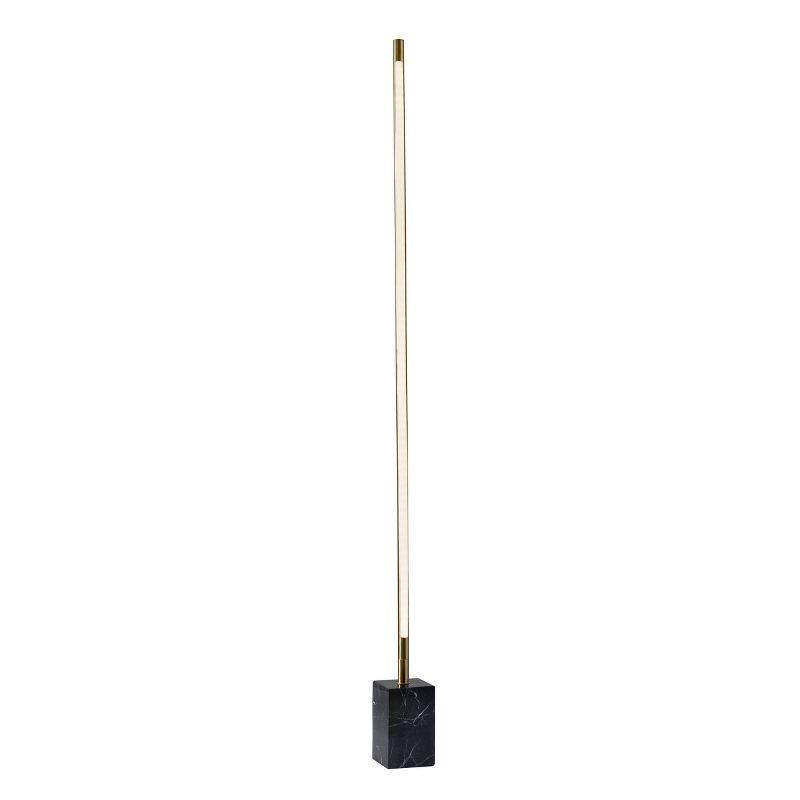 Felix 70'' Antique Brass LED Wall Washer with Marble Base