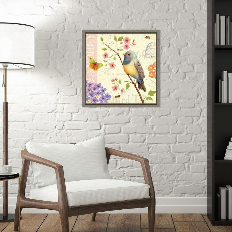 Amanti Art Birds and Bees I by Daphne Brissonnet Canvas Wall Art Print Framed 16-in. x 16-in.