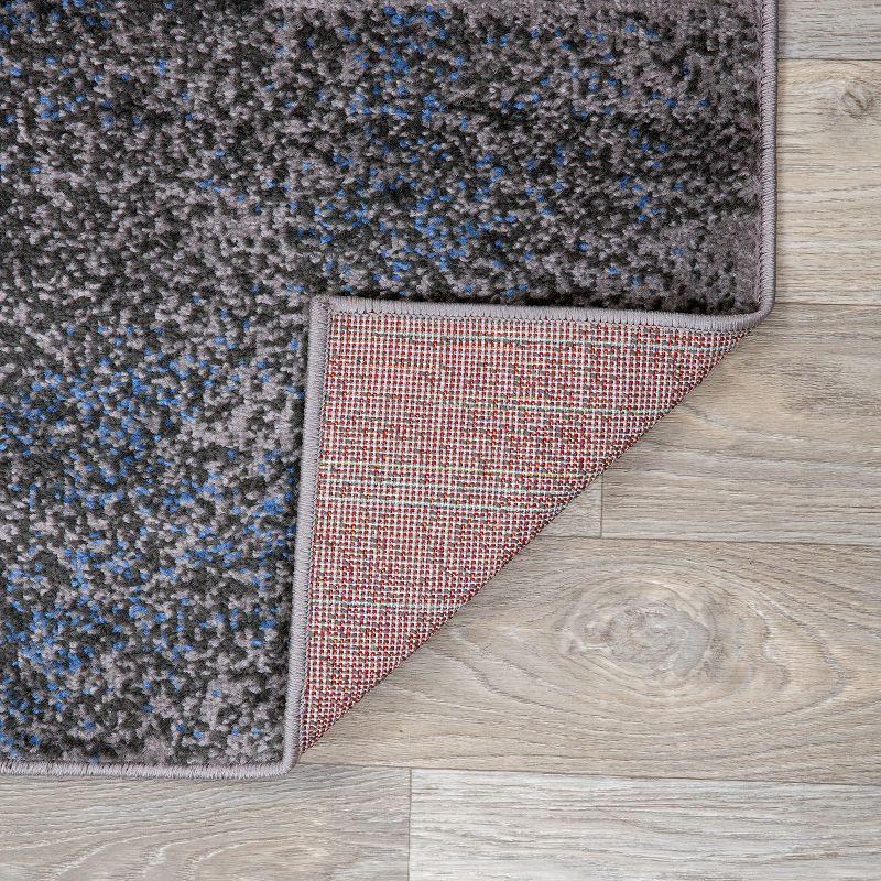 World Rug Gallery Contemporary Modern Geometric Boxes Area Rug - Blue 2' x 3'