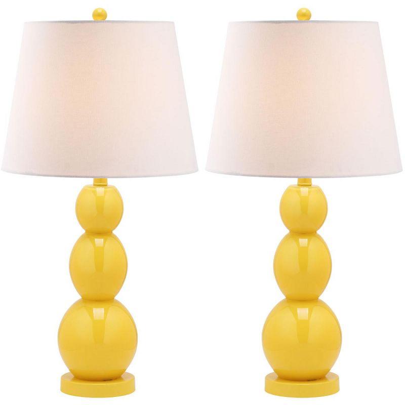 Jayne 3 Sphere Table Lamp (Set of 2) - 26.5 Inch Height - LIT4089 - Yellow - Safavieh
