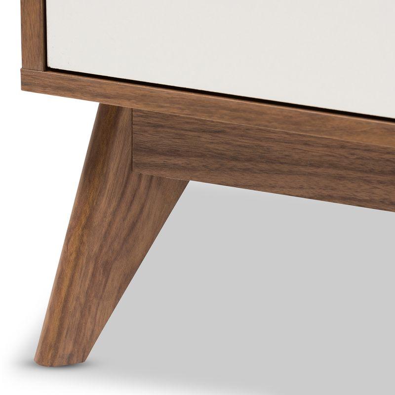 Calypso Mid-Century Modern Wood 4 Drawer Storage Chest Brown - Baxton Studio: Sleek Scandinavian Design, Space-Saving
