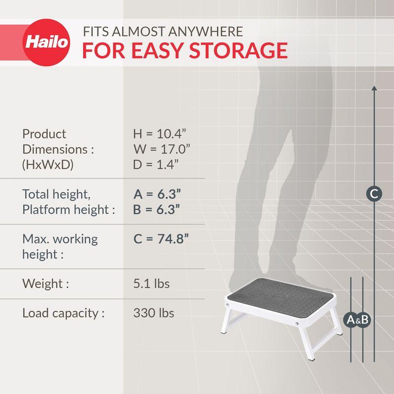 Hailo USA Inc. Hailo Onestep Steel Step Stool with 330 lb. Load Capacity