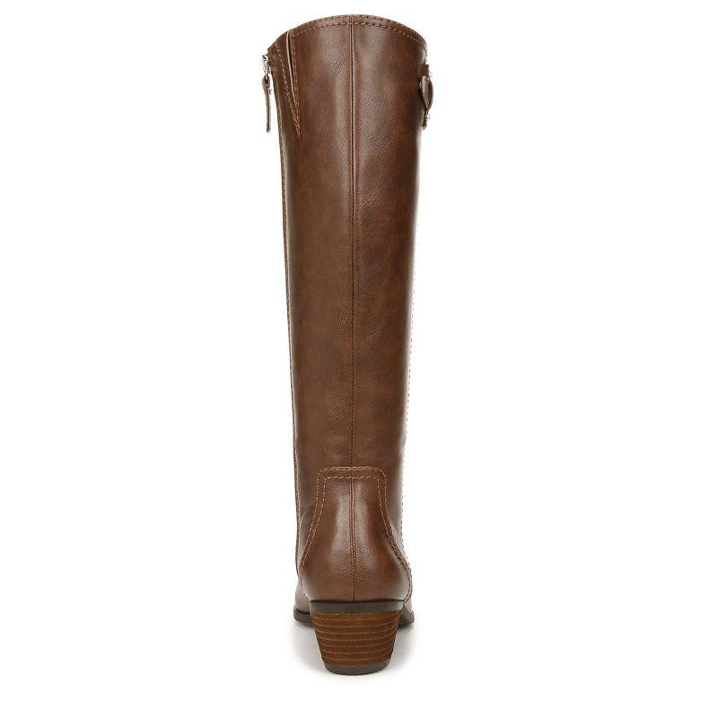 Whiskey Faux Leather Knee-High Zip-Up Boots