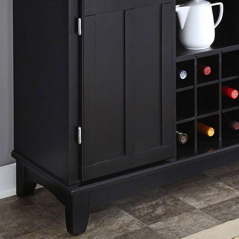 Large Buffet of Buffets Server with Hutch and Oak Top Black - Homestyles