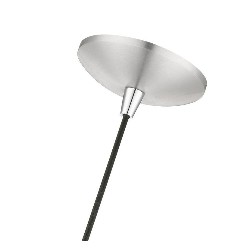 Livex Lighting Amador 1 - Light Pendant in  Brushed Aluminum/Polished Chrome