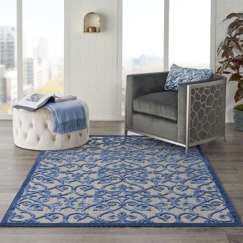 Nourison Aloha Contemporary Scroll Outdoor Rug