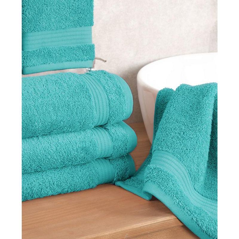 American Soft Linen Turkish Premium Quality 100% Cotton 4 Piece Hand Towel Set, Soft Absorbent Quick Dry Bath Towels for Bathroom