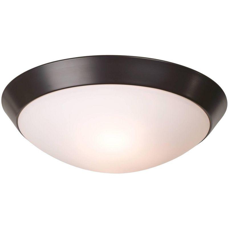 Elegant 15" Bronze Glass Bowl Ceiling Light Flush Mount Fixture