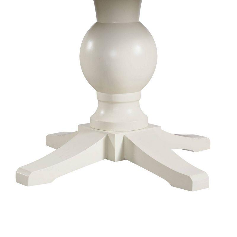 Barrett Round Standard Height Dining Table Natural/White - Picket House Furnishings: Pedestal Base, Seats 4