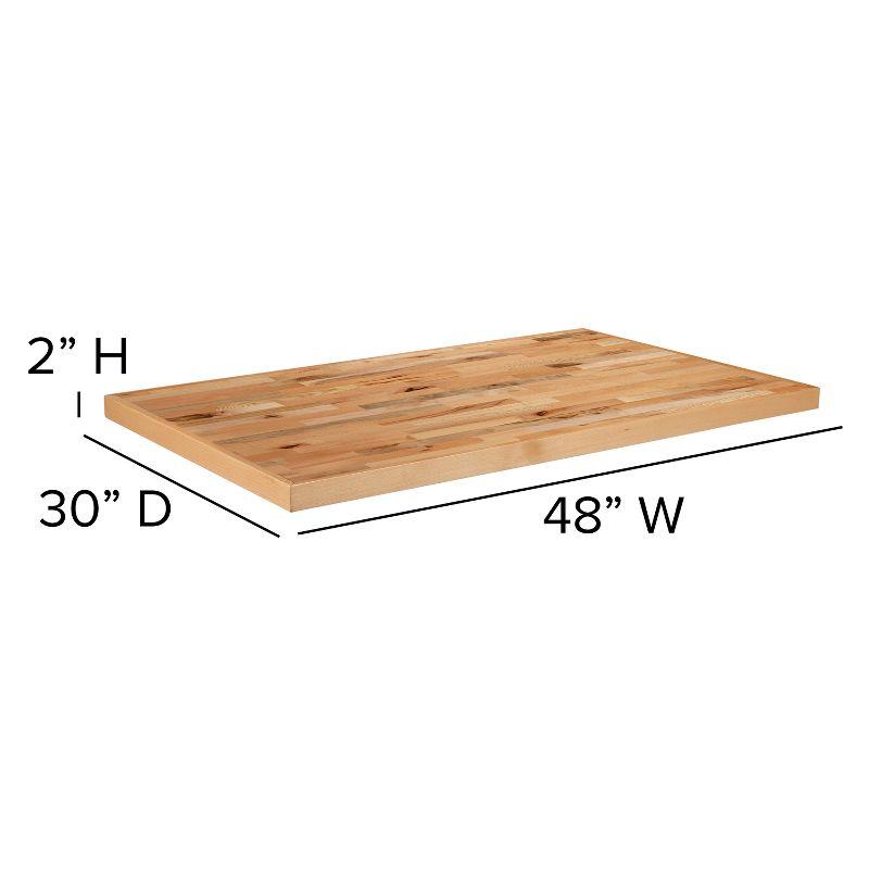 Flash Furniture Mayfair Rectangle Butcher Block Style Table Top - Restaurant Table Top