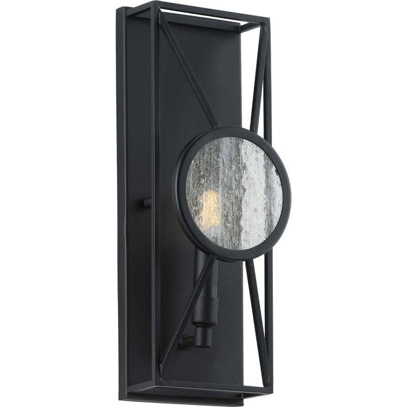 Progress Lighting Cumberland 1-Light Wall Sconce, Matte Black, Seeded Glass