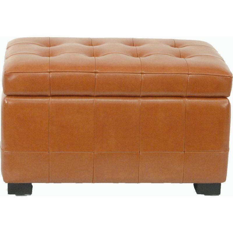 Manhattan Small Storage Ottoman - HUD4201 - Saddle - Safavieh Couture