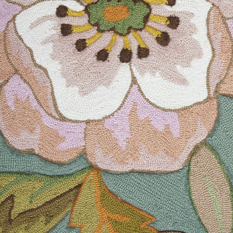 Nourison Fantasy FA18 Aqua Area Rug 5' x 7'6"
