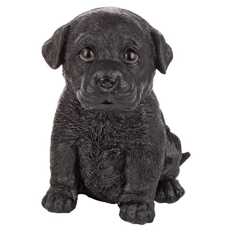 Design Toscano Black Lab Puppy Partner Collectible Dog Statue - Black