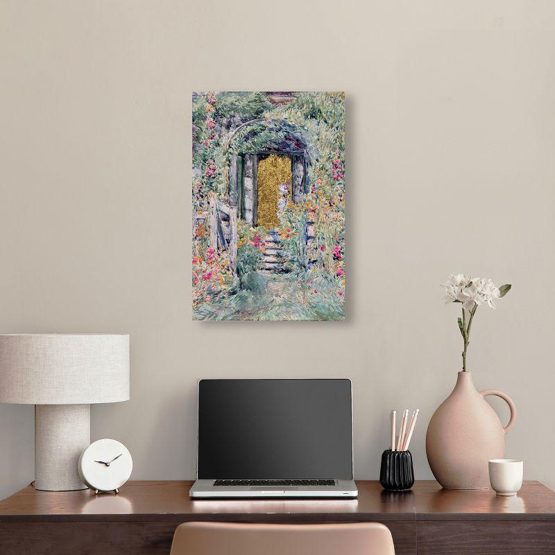 Art Remedy Golden Door Garden Impresionism Landscape Wall Art, 16" x 24", Gallery Wrapped