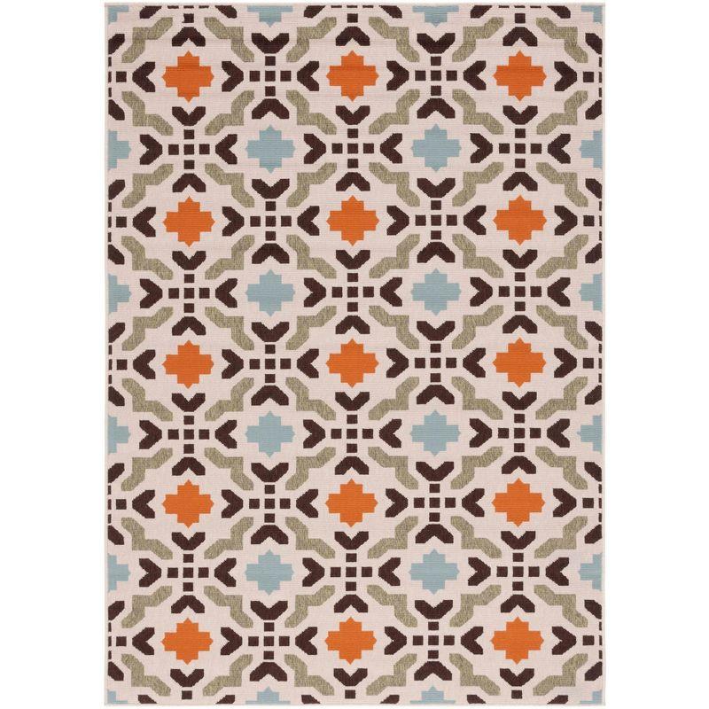 Terracotta 5' x 7' Easy-Care Reversible Outdoor Area Rug