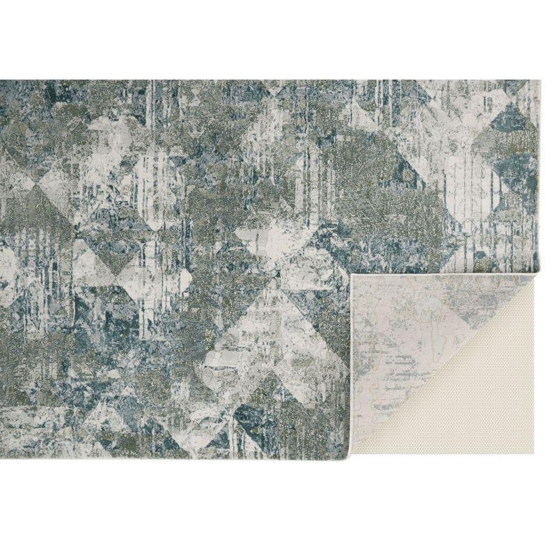 Atwell Transitional Abstract Green/Ivory Area Rug